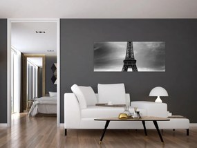 Kép - Rózsaszín autó Párizsban (120x50 cm)