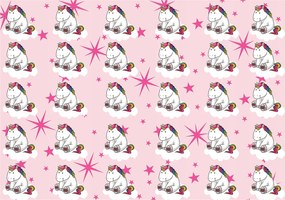 Fotótapéta Unikornisok felhők csillagok a gyerekszobába 416x254 +ragasztó