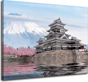 Vászonkép Természet Házikó a Fudzsinál 100X80 cm