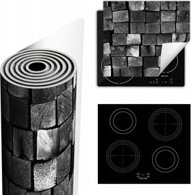 Tűzhelyvédő Szőnyeg Több Helyet Biztosít 60x52 szürke fa