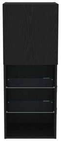 LED világítással ellátott TV szekrény fekete tölgy 40,5x30x102 cm