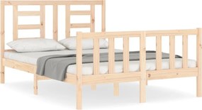 vidaXL tömör fenyőfa ágy matrac nélkül 140 x 190 cm