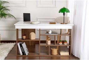 Íróasztal diófa dekorral 120x130 cm Vesper – Kalune Design