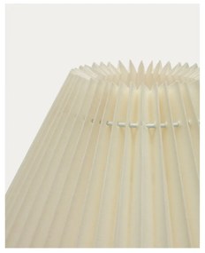 Bézs-natúr színű kaucsukfa asztali lámpa textil búrával (magasság 33 cm) Benicarlo – Kave Home