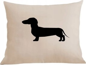 Párna párnahuzat nyomott mintás tacskó kutya