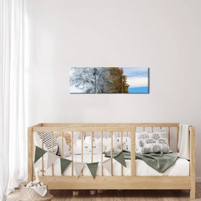 Kép - Évszakváltás (órával) (90x30 cm)