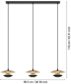 Eglo 99663 - LED Csillár zsinóron NUVANO 3xGU10/4,5W/230V