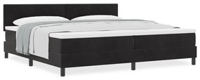 Boxspring Ágy Matrac 200x200 cm Fekete Bársony