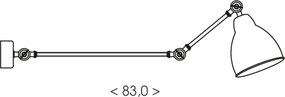 Brilagi - Fali lámpa QUILL 1xE27/40W/230V 83 cm fehér