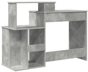 Tárolós Asztal Beton Szürke 120.5x44x88.5 cm Mérnöki Fa