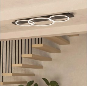 Eglo 33488 - BOYAL LED mennyezeti lámpa 2xLED/12W/230V + LED/12W fekete