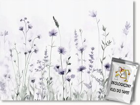 Fotótapéta Flizelina Természet Kert Mező Rét Lila Virágok 300x210 ragasztó
