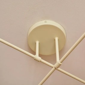 Felületre szerelhető csillár MOON 4xE27/15W/230V krémszínű