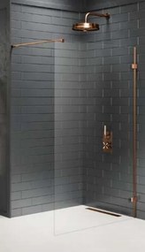 New Trendy Avexa Copper Brushed zuhanyfal 60 cm réz csiszolt/átlátszó üveg EXK-7133