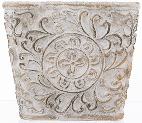 Kaspó cement arany, szürke 15x18,5x18,5 cm
