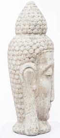 Cyrus design krém színű koptatott buddha fej dekorációs szobor 40x15x14cm