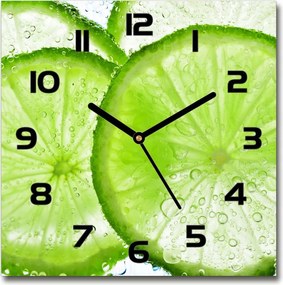 Üveg falióra Lime a víz alatt 30x30 cm