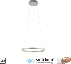 Led kör alakú függeszték 40 cm, 3 fokozatú fényerő-szabályozás, alumínium, 3000K