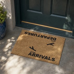 Kókuszrost lábtörlő 40x60 cm Arrivals and Departures – Artsy Doormats