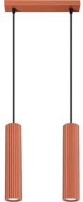 Sollux Sollux SL.1631 - Csillár zsinóron KARBON 2xGU10/10W/230V piros SLX1310