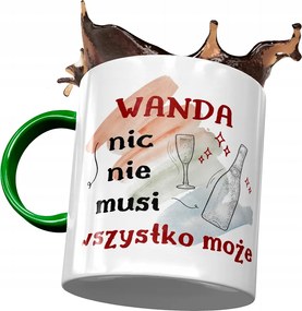 Zöld Bögre Vanda Feleség Barátnő Ajándék Nyomtatott Fotóval