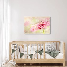 Kép - rózsaszín virág, akvarell (90x60 cm)