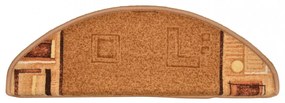 15 db bézs öntapadó lépcsőszőnyeg 65 x 21 x 4 cm