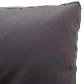 Kétszemélyes szürke polyrattan kerti kanapé párnákkal 124 cm