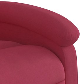 bordó bársony dönthető masszázsfotel