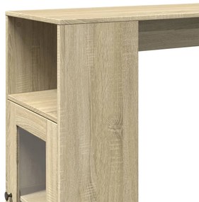 sonoma tölgy szerelt fa bárasztal tárolókkal 101x40x103,5 cm