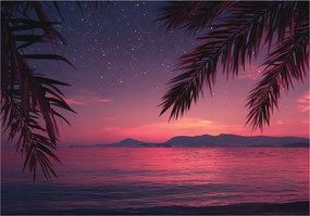 Fotótapéta Pálmafák Óceán Természet Hálószoba Nappali Tapéta Flizelina 200x140