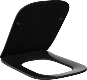 Balneo Wc-ülőke Szabadon Ereszkedő Kihúzható Duroplast Fekete Luga