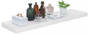 magasfényű fehér MDF lebegő fali polc 90 x 23,5 x 3,8 cm