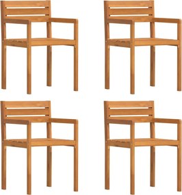 vidaXL 4 db tömör akácfa kerti szék 50 x 53 x 80 cm
