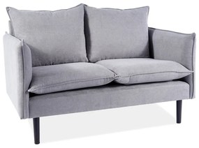 Flora Velvet kanapé, kétüléses, szürke / fekete