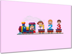 Vászonkép 90x60 Számvonat Számok