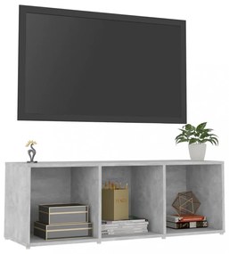 betonszürke szerelt fa TV-szekrény 107 x 35 x 37 cm