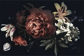 Kép - sötét virágok (90x60 cm)