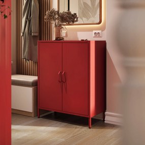 Szafka z półkami VITO, 800 x 1015 x 400 mm, Modern: czerwona