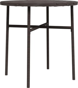 vidaXL barna polyrattan teázóasztal 45 cm