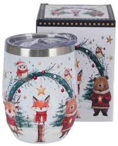 Rozsdamentes acél hőtartó termosz pohár 330 ml Christmas Cuties 2