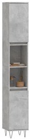 Betonszürke szerelt fa fürdőszobaszekrény 30 x 30 x 190 cm
