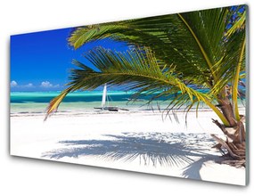 Üvegfotó Palm Beach Landscape 100x50 cm