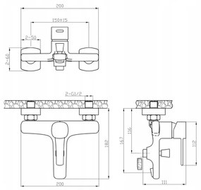 Invena Glamour Trend, zuhany csaptelep, króm, BN-02-001-V