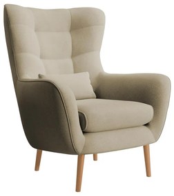Fotel lábtartóval Veneza VZ2  (bézs + bükk). 1099405