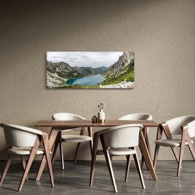 A hegyekben lévő tó képe (120x50 cm)