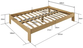 Fa ágy 160x200 Adéla fenyő