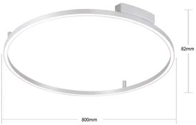 Brilagi - LED dimmelhető lámpatest PORTOFINO LED/60W/230V Ø 80 cm ezüst +távirányító