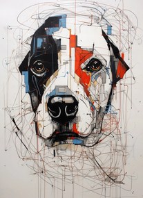 Poszter 40x55cm Rajzolt Kutya