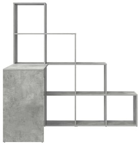 Sarokíróasztal Beton szürke 101,5 x 149,5 x 149,5 cm Faanyag